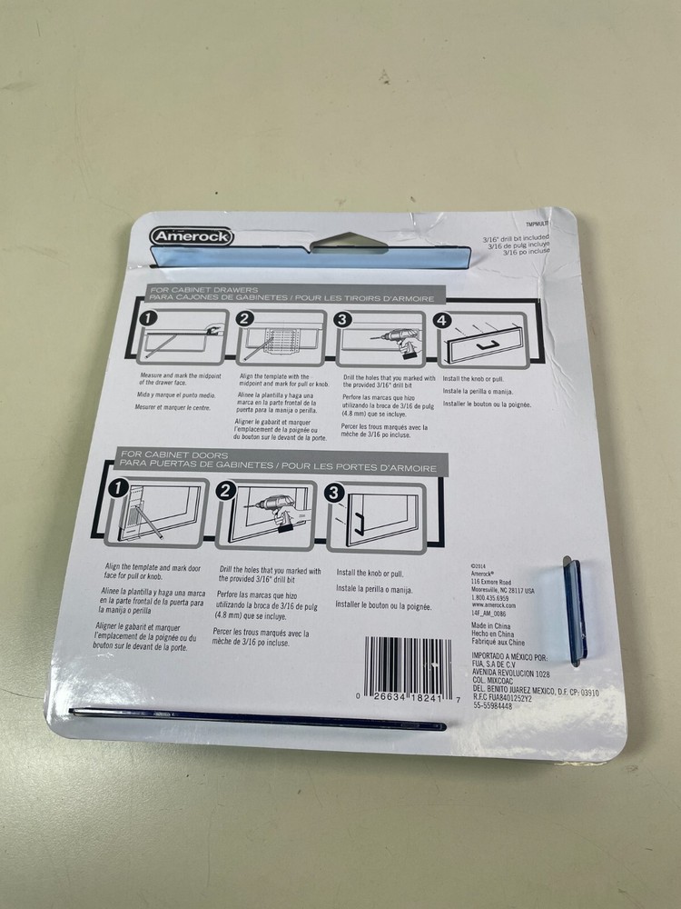 Amerock TMPMULTI Cabinet Door and Drawers Template