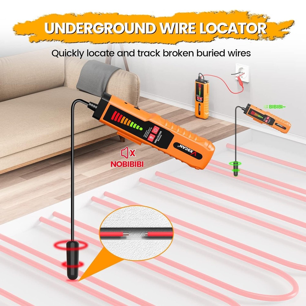 F04 Underground Cable Tracker Wire Cable Non-Destructive Locator Tracker Tester