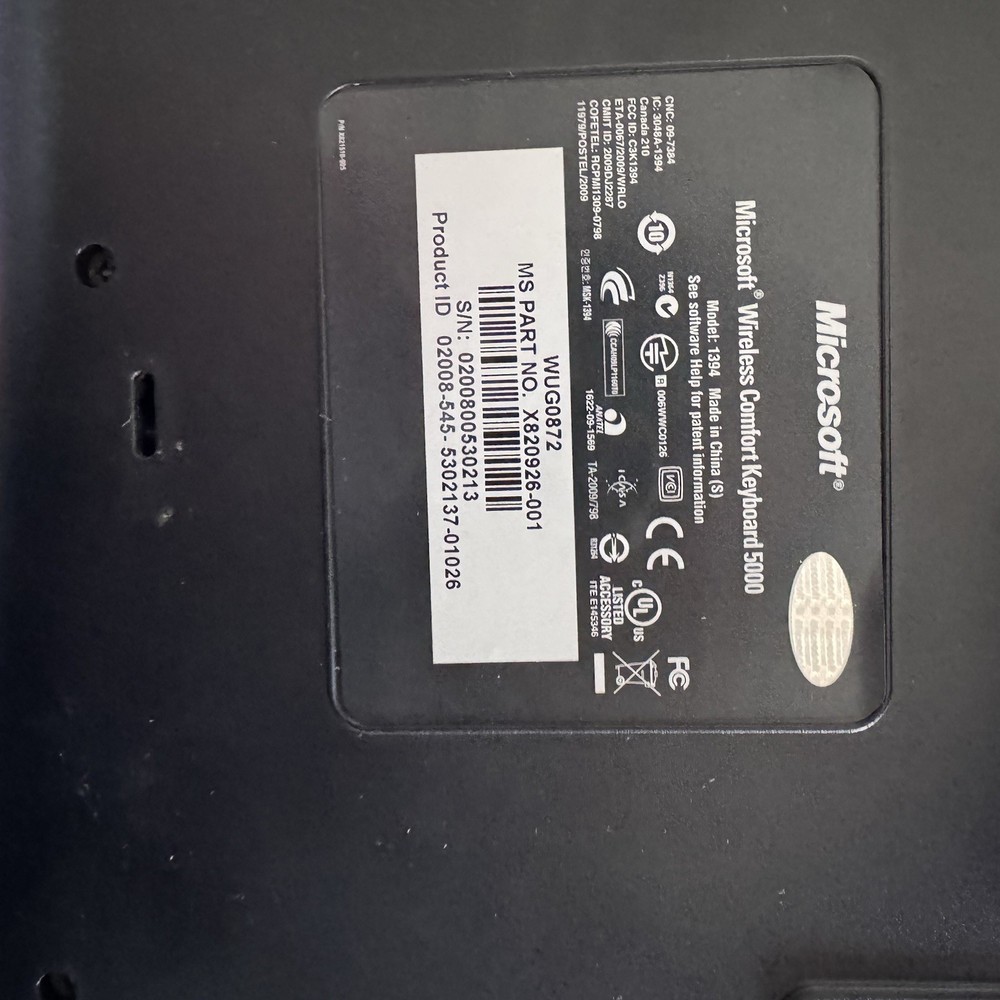 Microsoft Windows Wireless Comfort 5050 Desktop Keyboard & Mouse Includes DONGLE