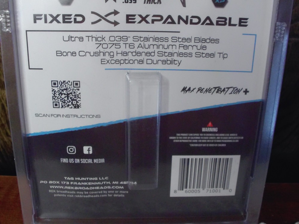 REK FXD 2 Blade Fixed Broadhead 100 Grain 3 Pack CROSSBOW APPROVED