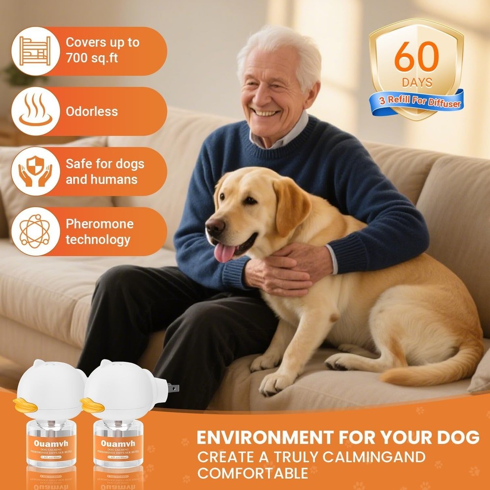 Dog Calming Diffuser, 4 in 1 Puppy Pheromones Calming DiffuserRelaxing Solution