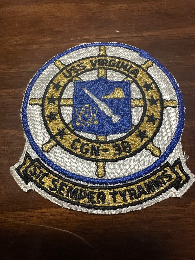 Vintage US Navy USS Virginia CGN-38 Command Ship Patch