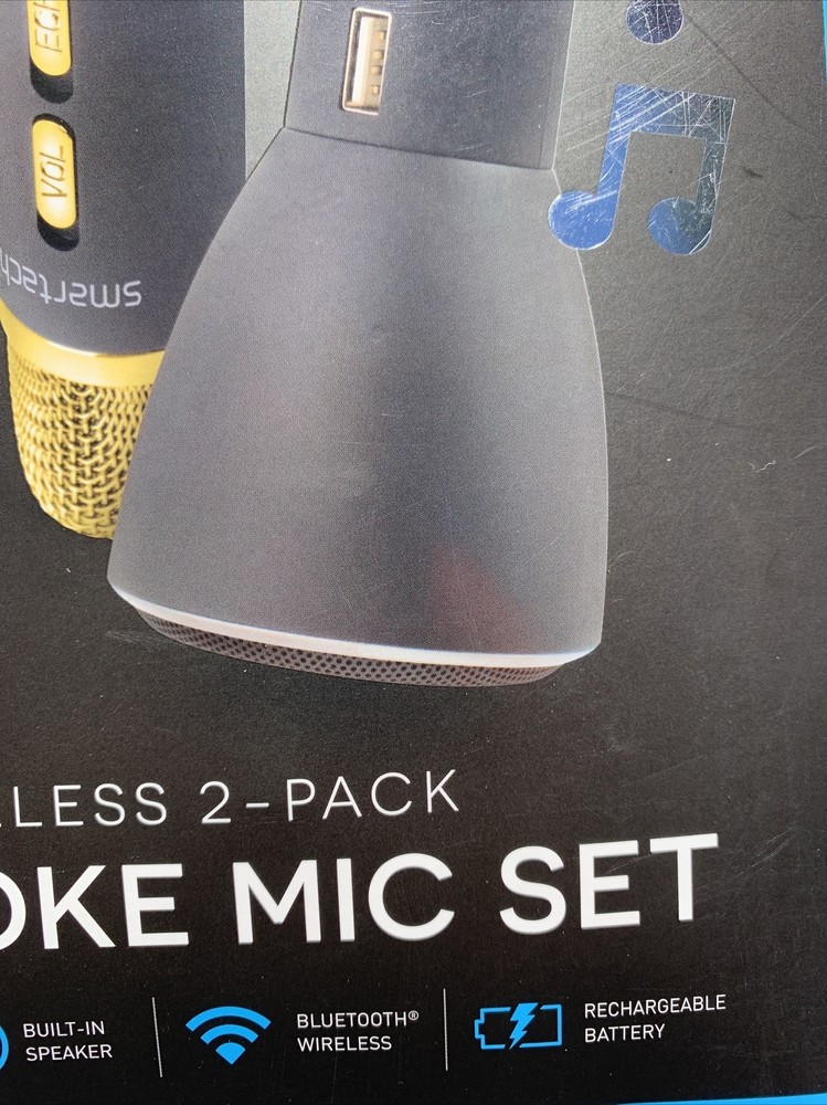 Smartech Wireless 2-Pack Karaoke Mic Set ( 1 Gold and 1 Pewter)