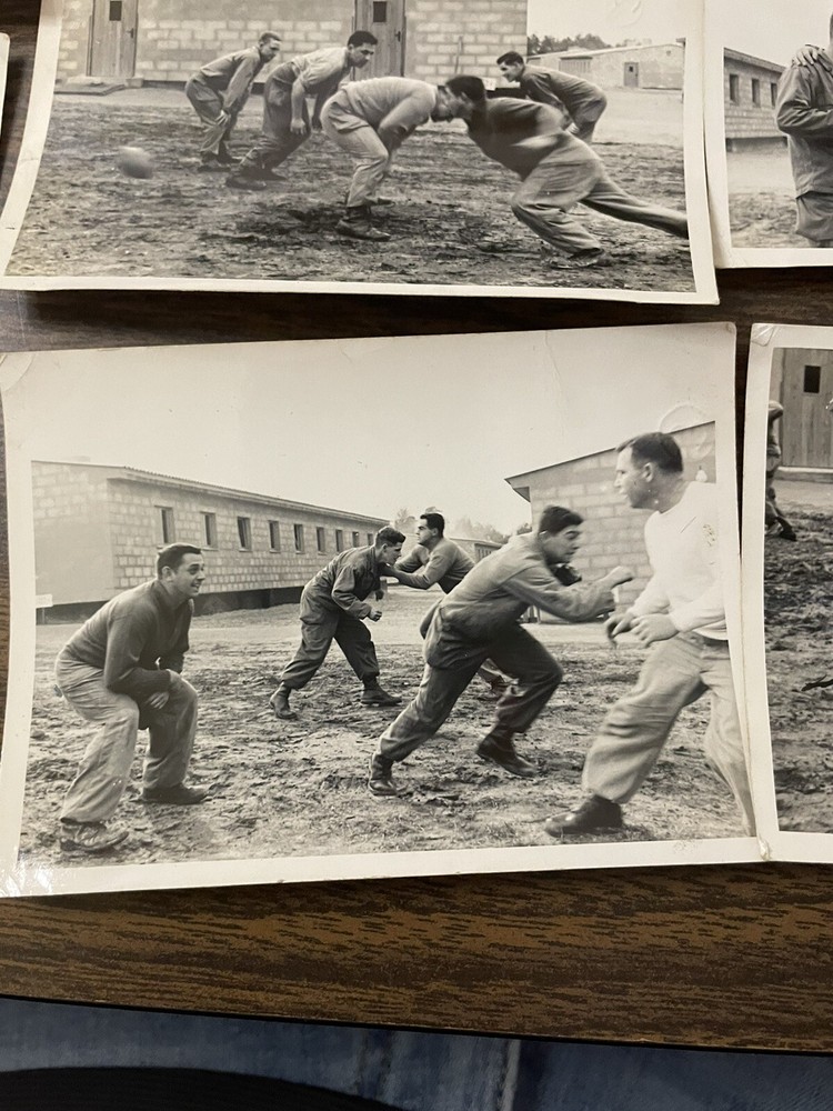WWII Football Photos Army 4th Infantry Germany Soldiers Rare Camp Barracks