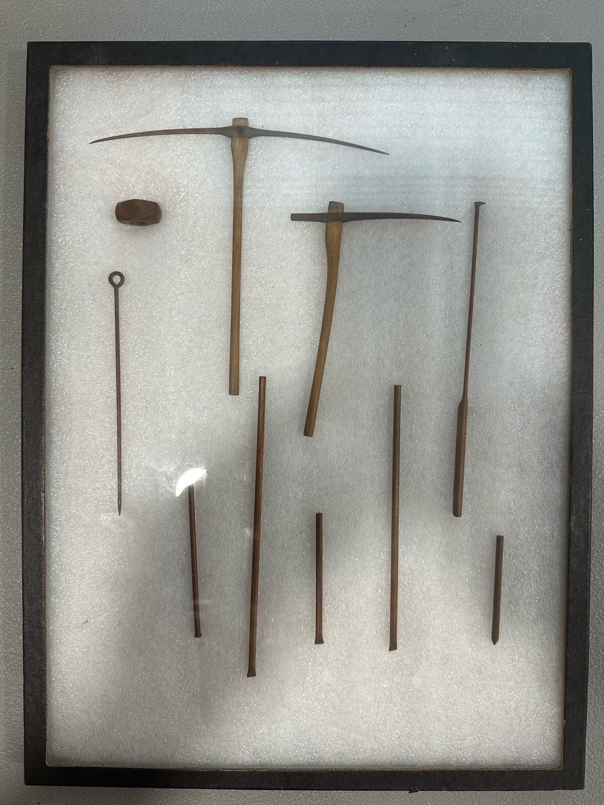 Vintage Salesman Sample Miners Tools Brass Picks Scoop Drill Original Rare Nice!