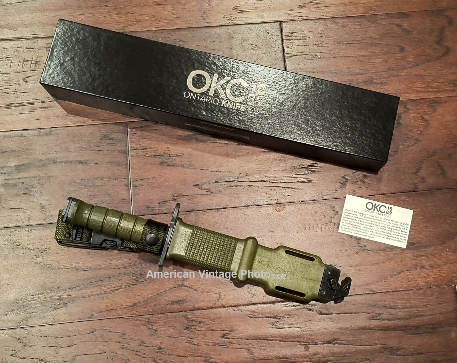 Vintage OKC M9 Wire Cutter Knife Sawback Bayont Ontario Knife Co NIB Made in USA