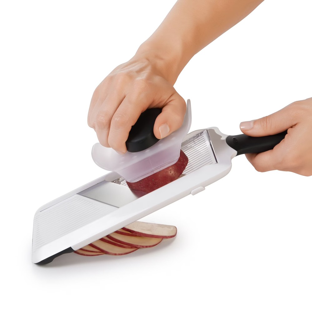 OXO SoftWorks Handheld Mandoline Slicer with Adjustable Thickness Settings