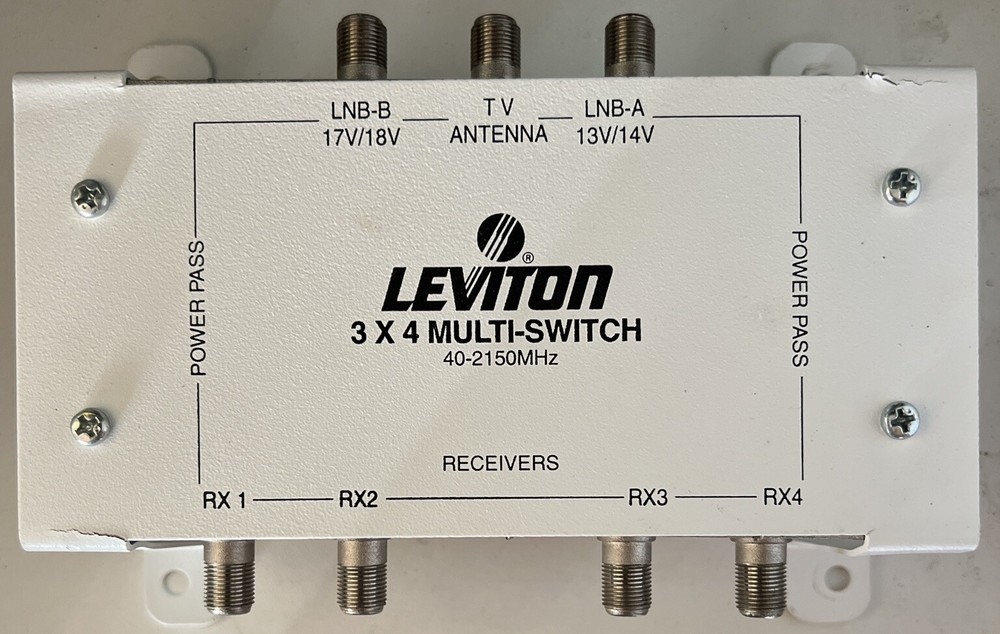Leviton 3x4 Satellite Multi-Switch Brand New (W)