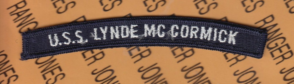 USN Navy United States Ship U.S.S. LYNDE MC CORMICK Tab 5" tab arc patch