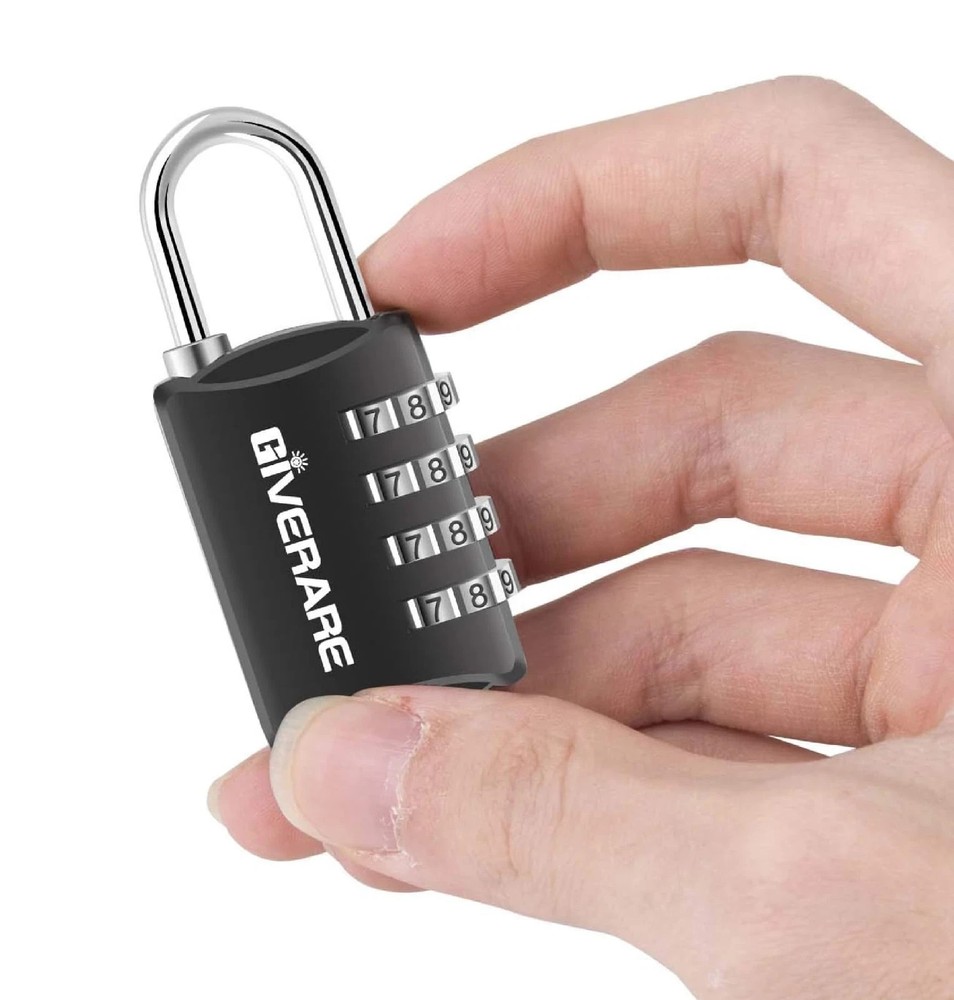 4 Pack Combination Lock, 4-Digit Padlock Keyless, Resettable Luggage Locks