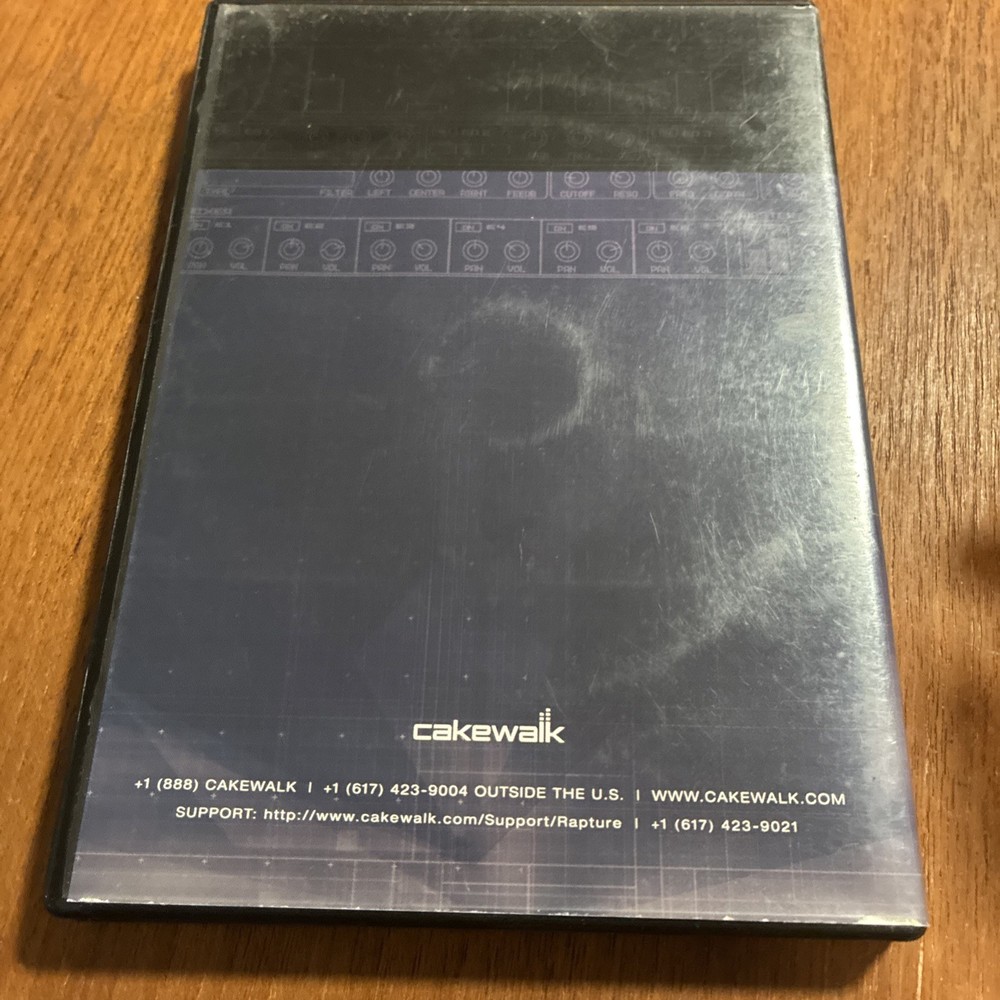 Cakewalk Rapture Version 1.0 VSTi Synth Software Disc PC/Mac Audio Plugin