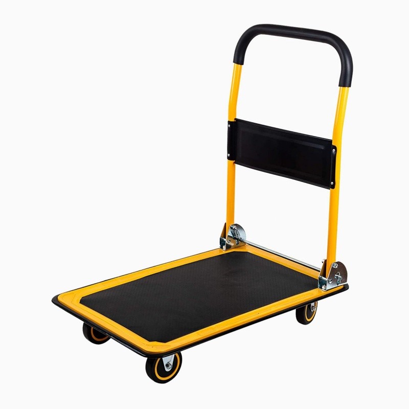 660lbs Flatbed Cart, Foldable Hand Push Rolling Cart Dolly 35.8"X24" Steel