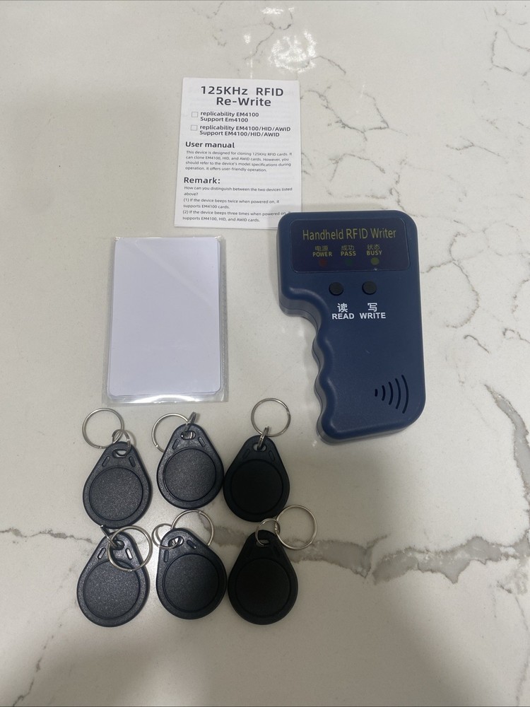 125KHz HANDHELD RFID FOB COPIER READER WRITER DUPLICATOR