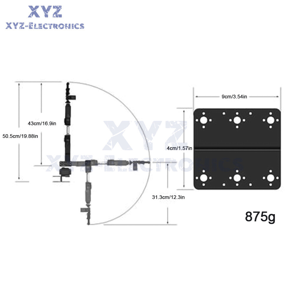 Robotic Arm Kit 6DOF Programming Robot Arm DIY Clamp Claw Kit without Servo