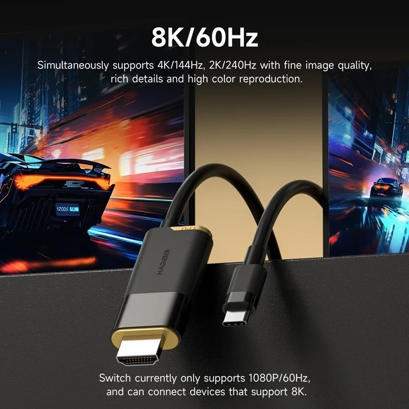 Hagibis Switch Dock for Nintendo Switch/OLED/Switch2 USB C to HDMI Cable