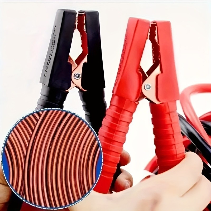 Heavy-Duty Car Battery Jumper Cables - 3M Emergency Jump Start for Vehicles