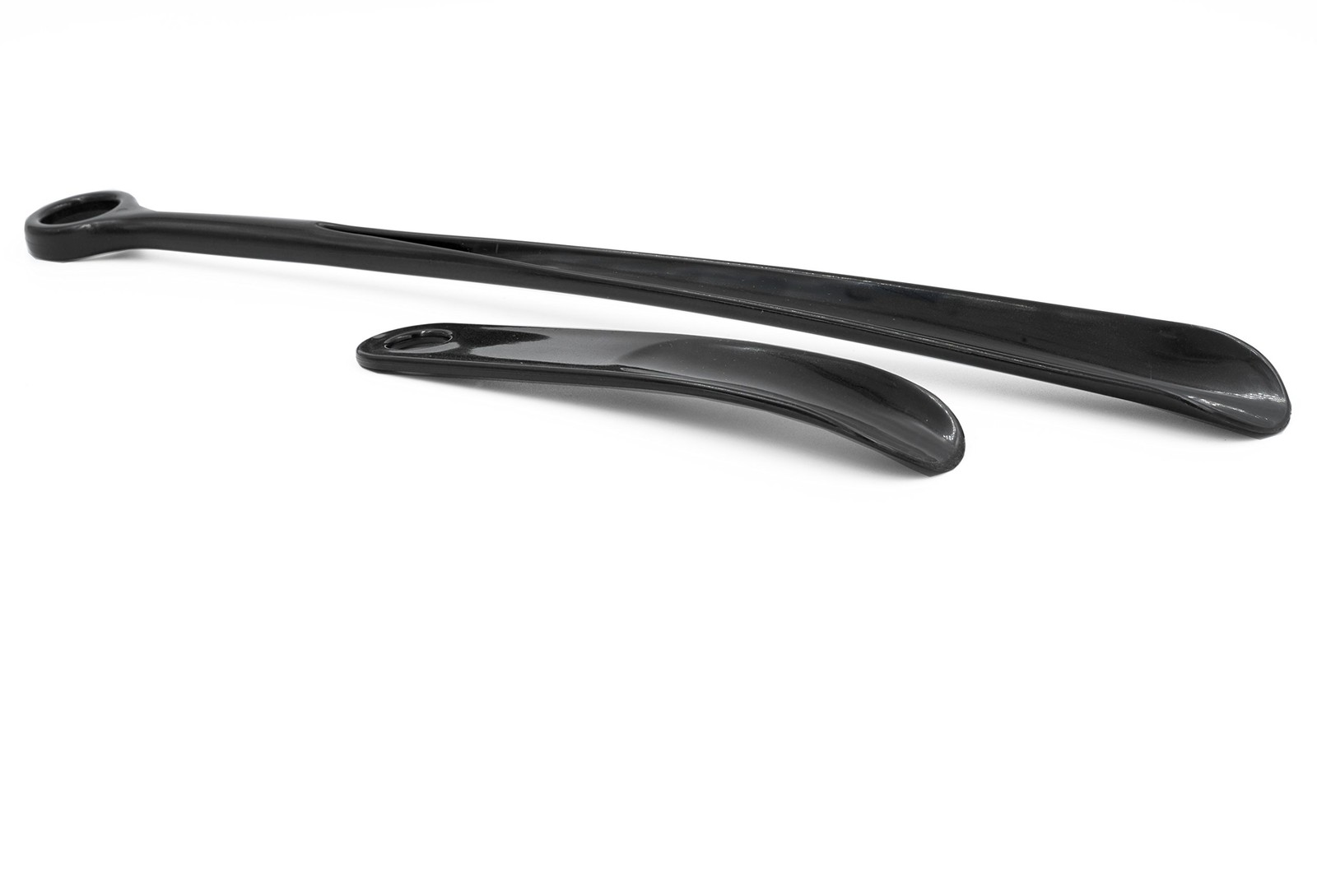 Panoware Set of 2, Extra Long Handle Shoe Horn and Travel long, black