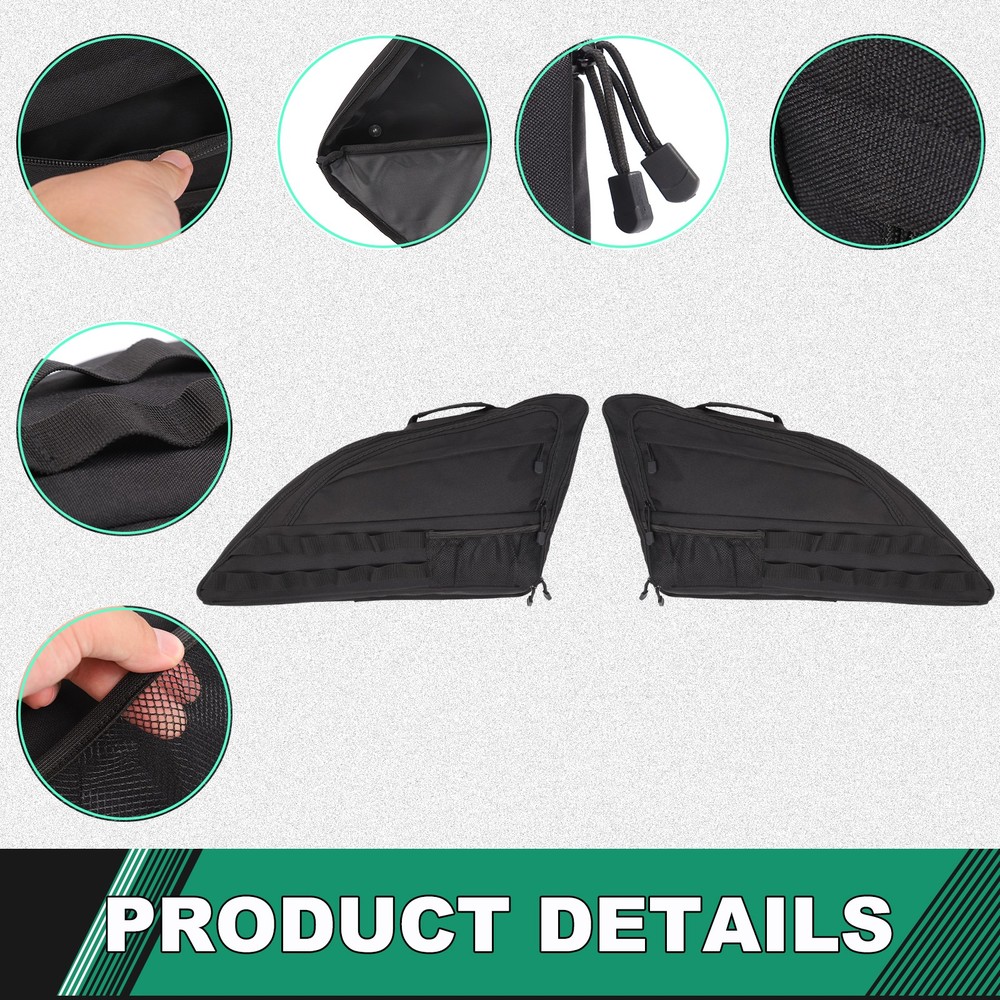 2PCS Black Tailgate Window Package Bag For Audi Q7 2006-2015