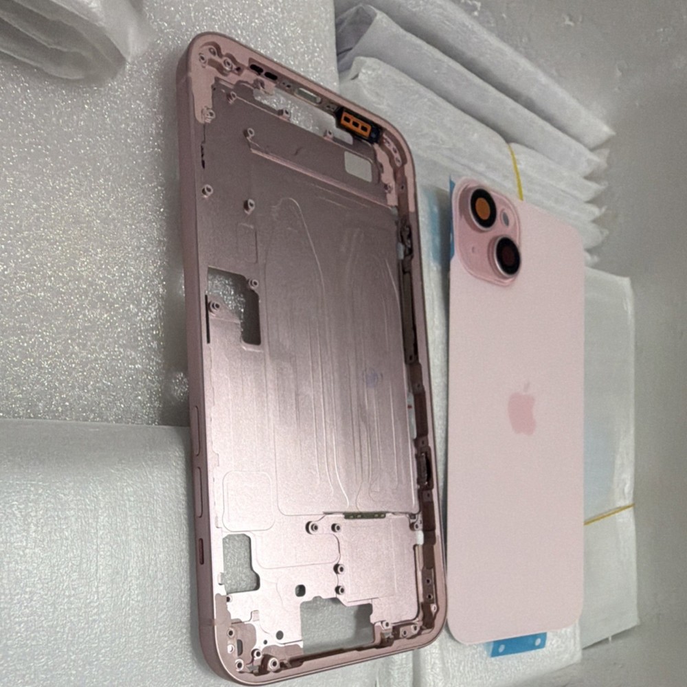 Apple iPhone 15 Plus Pink Housing Frame Back Cover Replacement