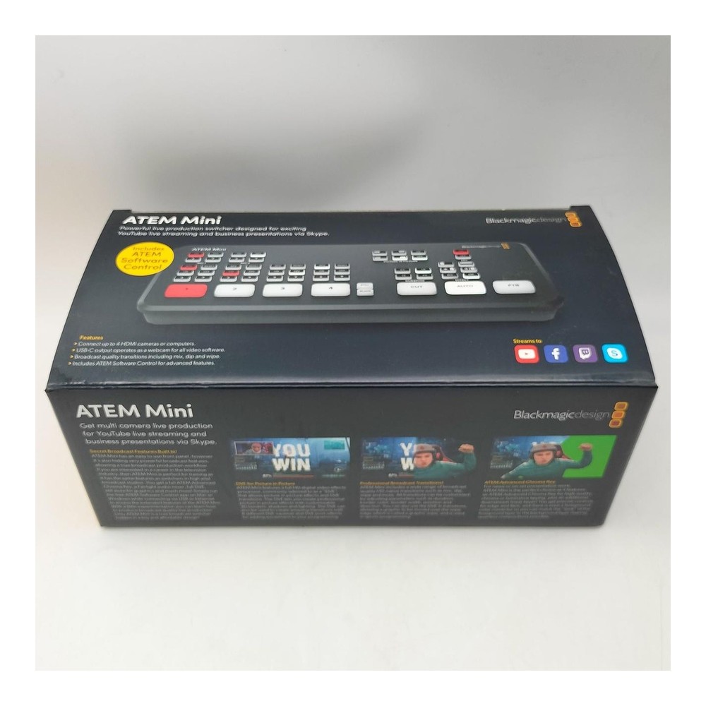 Blackmagic Design ATEM Mini HDMI Live Stream Switcher Tested Used