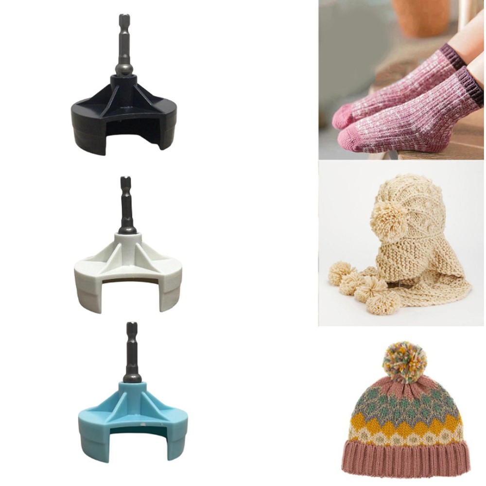 Knitting Machine Adapter with Hex Drill Steel Bit for Knitters Beginners