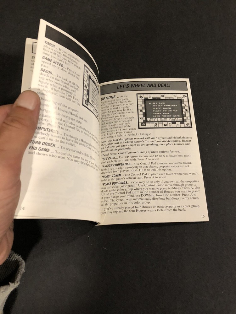 Monopoly snes manual