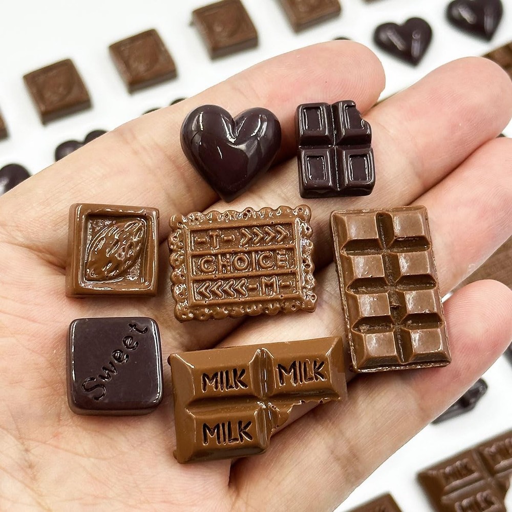 Fake Chocolate, 60Pcs Simulation Chocolate Artificial Medium, 60pcs chocolate