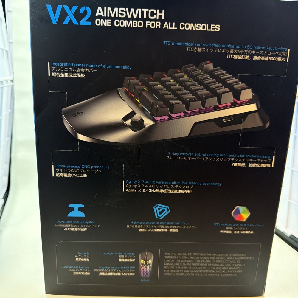 GameSir VX2 AimSwitch Gaming Keypad Combo for PS4 Xbox One Switch PC + Mousepad