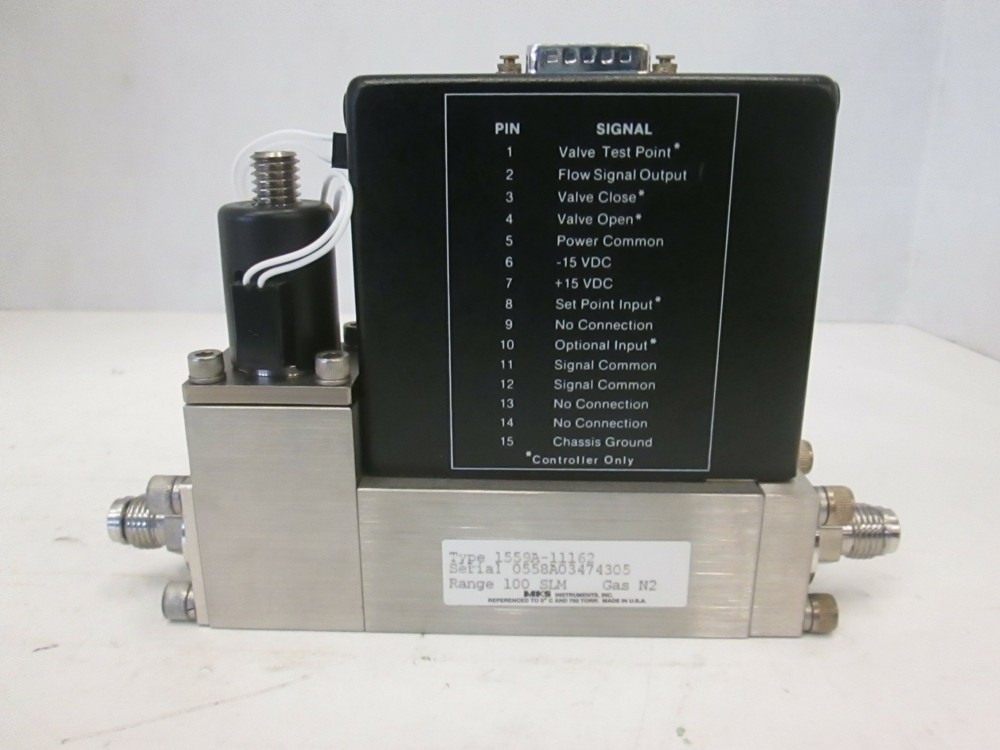 MKS Mass Flow Controller, 1559A-11162, 100 SLM, N2, Used