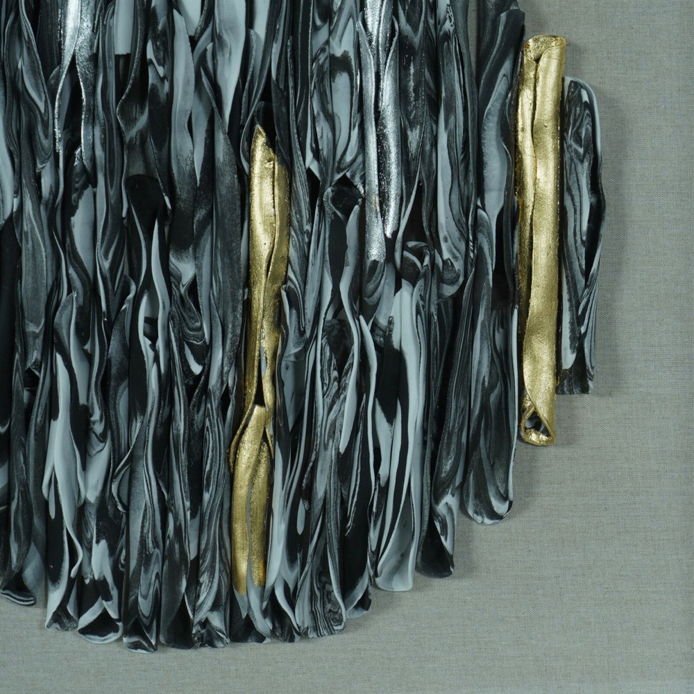 Monochrome Clay Rolls Shadow Box Wall Décor