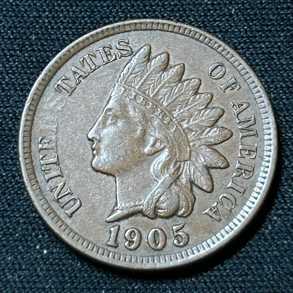 1905 Indian Head Cent Philadelphia Mint Extremely Fine Condition