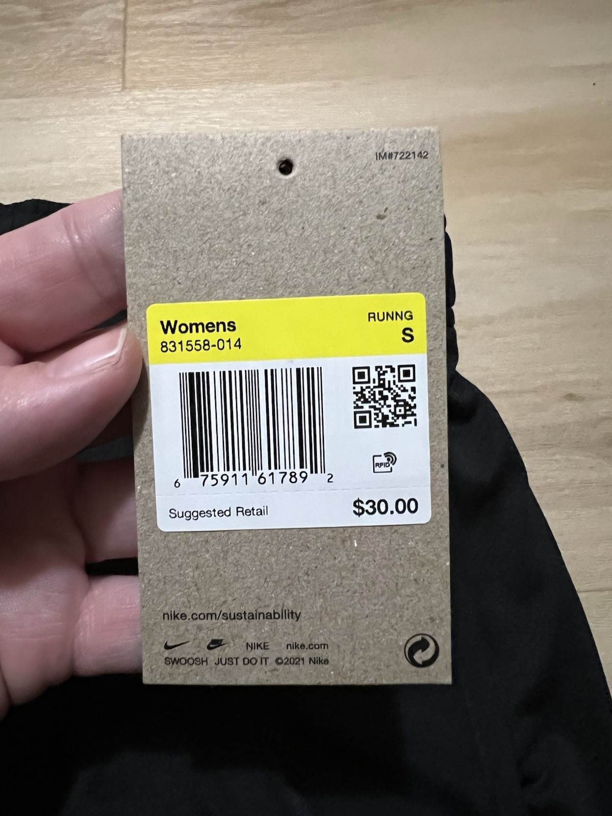 NWT Nike Tempo Women's Brief-Lined Running Shorts Black Size Small 831558-014