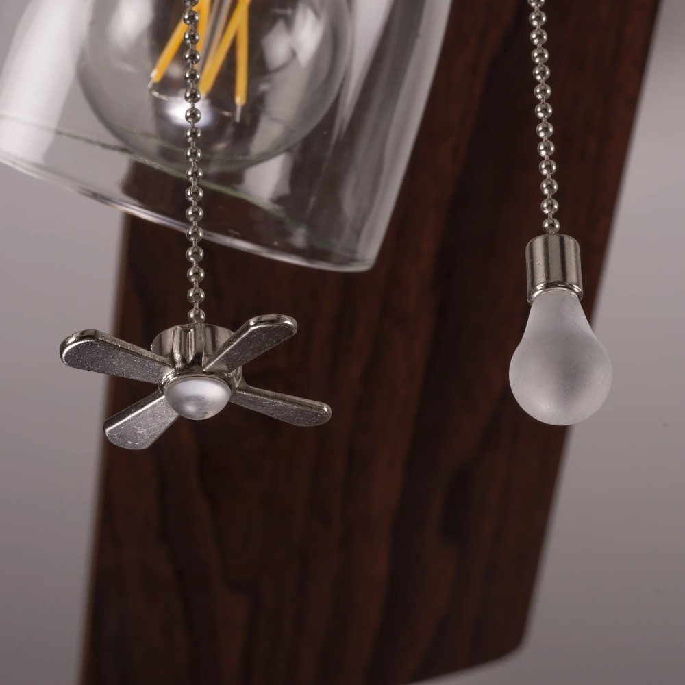 Satin Nickel Ceiling Fan with Light Pull Chain and Bulb Included