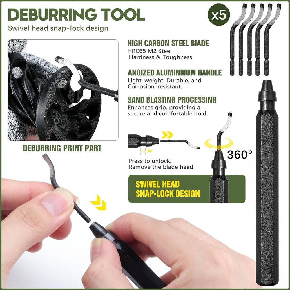 51Pcs 3D Printer Tool Kit W/ Storage Case 3D Printing Accessories Including