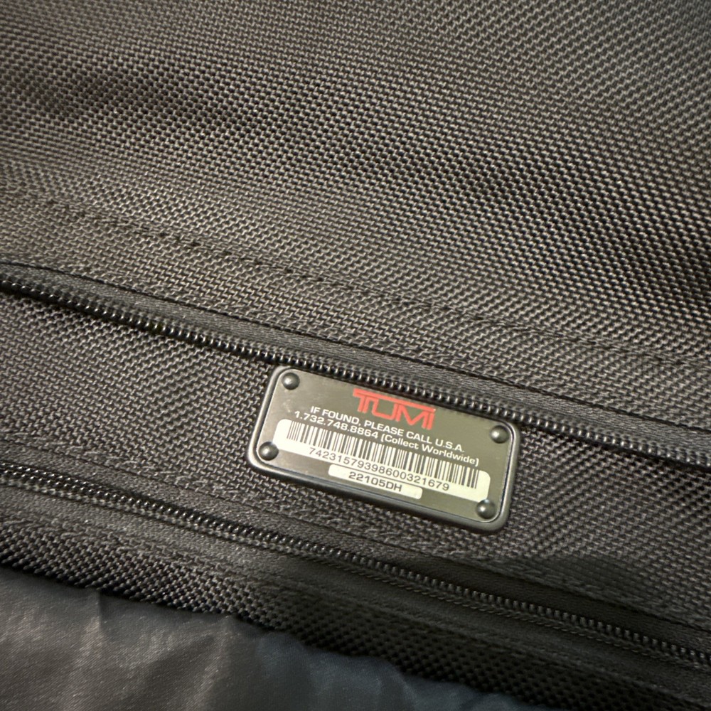 TUMI Black Nylon Alpha Flap Messenger Bag