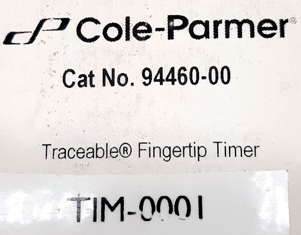 Cole Parmer 94460-00 Traceable Fingertip Timer