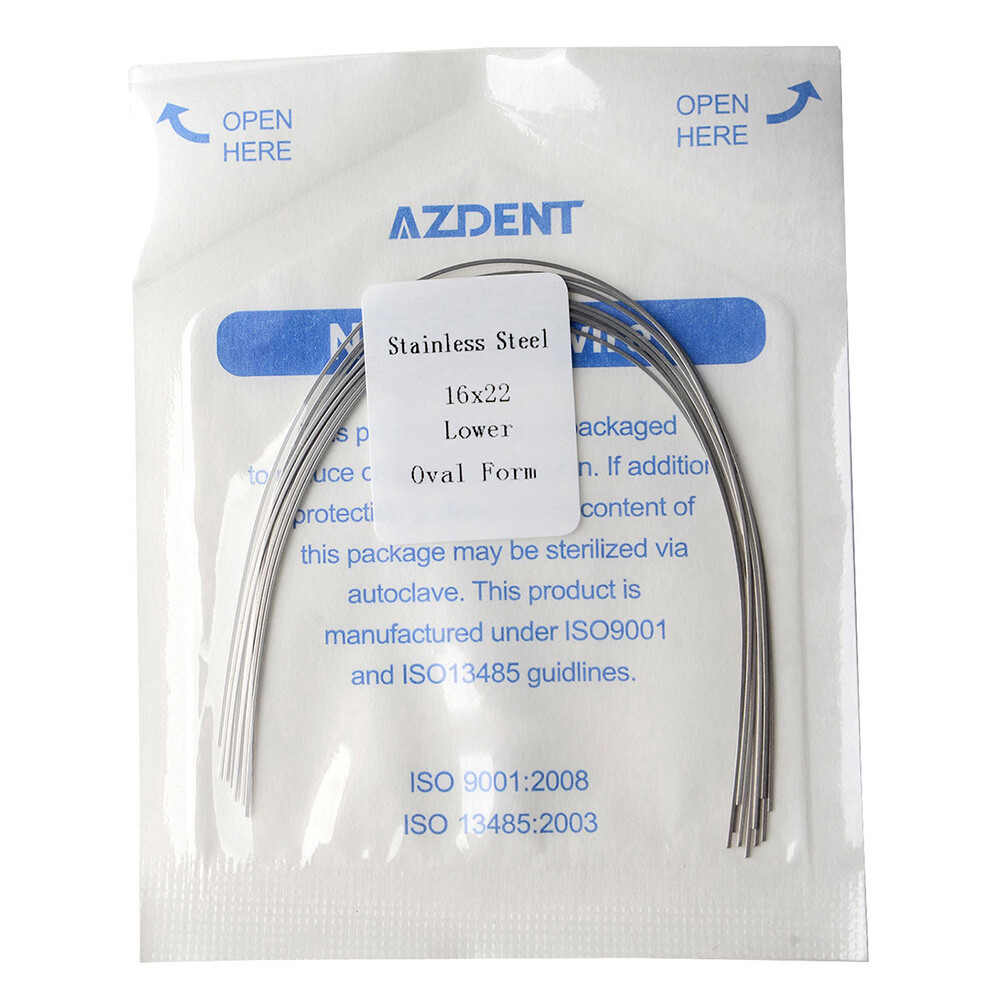 AZDENT Dental Orthodontic Arch Wire Stainles Steel Rectangular Ovoid/Nature Form