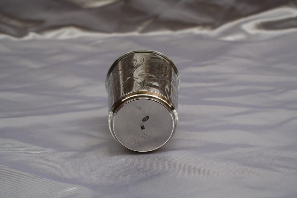 MAGNIFICENT 1900 RUSSIAN SILVER 84 PROOF CUP SIGNED