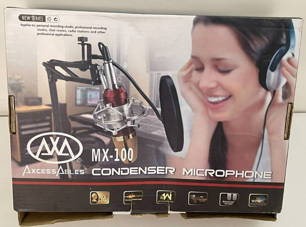 Axcess Ables MX-100 Studio Condenser Microphone Black