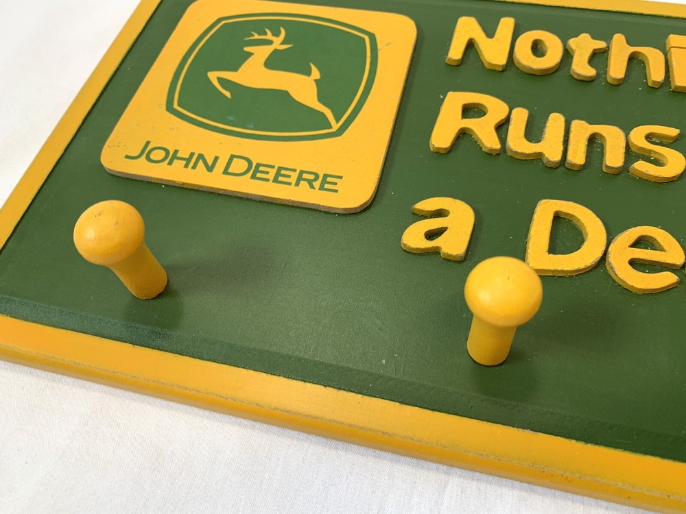 John Deere Coat / Key Wood Plaque Licensed