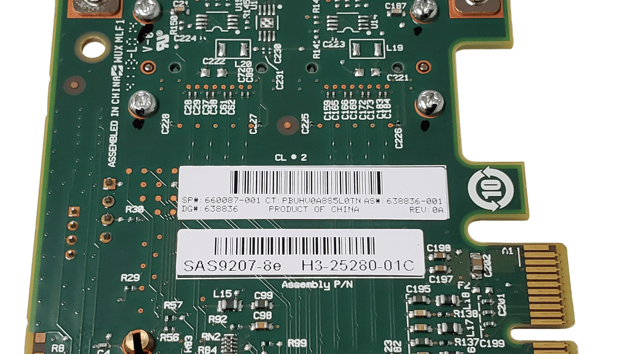 HP 638836-001 SAS9207-8E HBA PCI-E 6GB/s Raid Controller Full Height