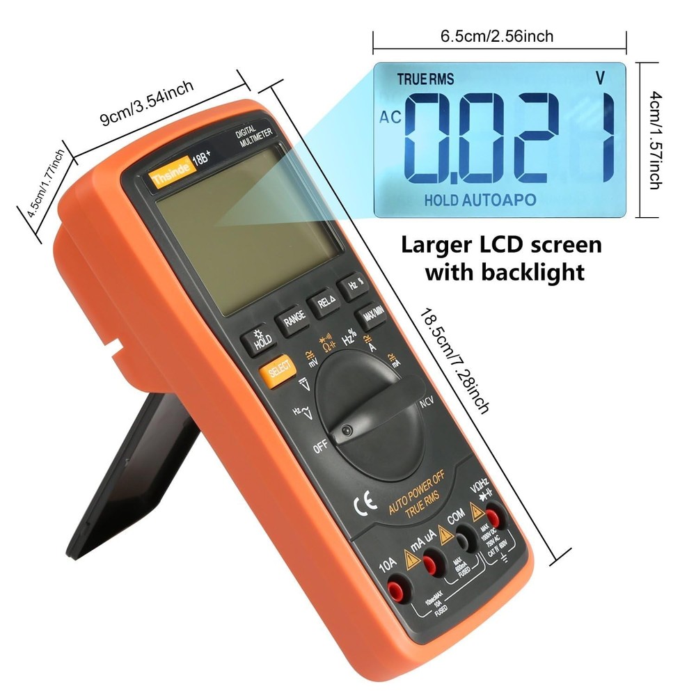 Auto Ranging Digital Multimeter TRMS 6000 with Battery Alligator Orange & 38B