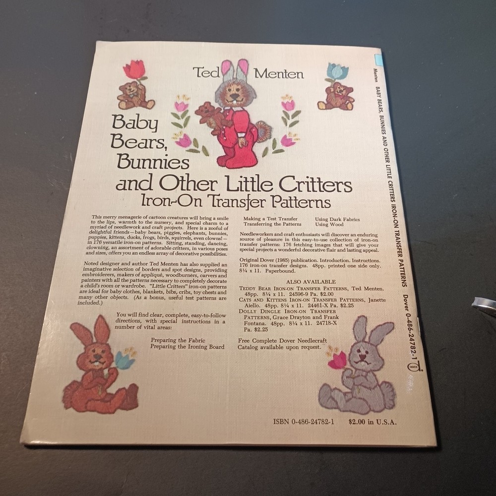 6 Assorted Iron On Transfer Pattern Books Tulip Gick Dover