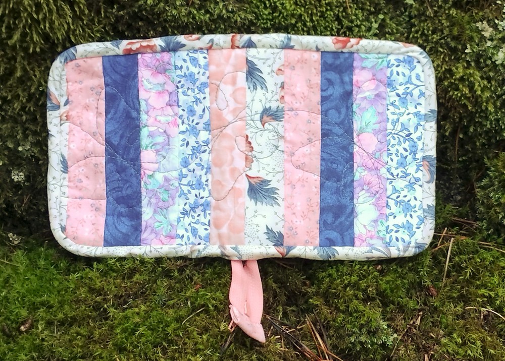 Handmade Quilted Interchangeable Crochet Hook Zippered Storage Case