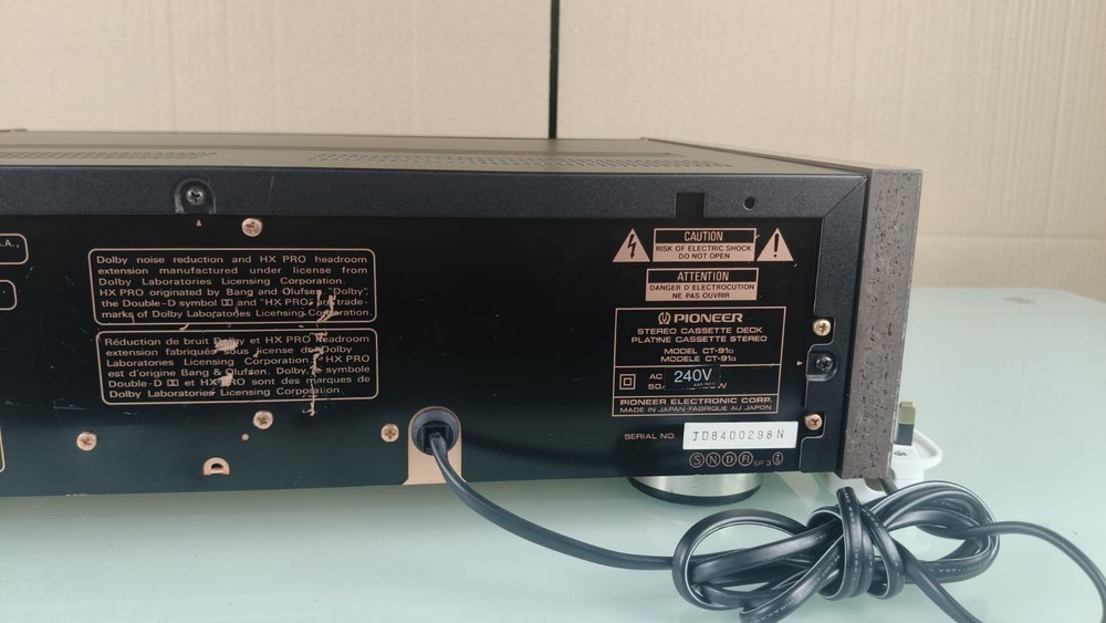 SERVICED PIONEER CT 91A STEREO CASSETTE DECK