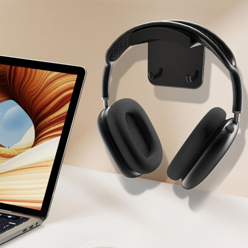 2Pcs Headphone Hanger Wall Mount Stand for Headset Space-saving Headset Holder