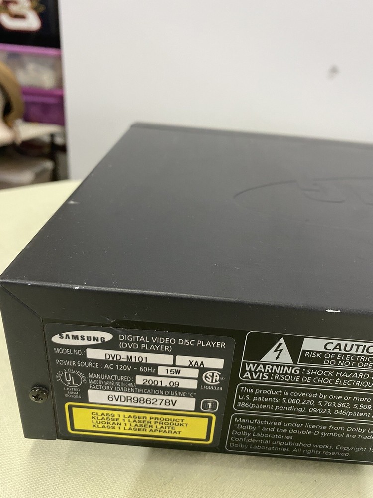Samsung DVD Player Model No. DVD-M101XAA