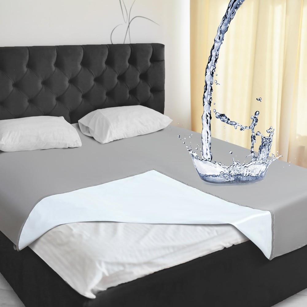 Waterproof Bed Blanket Queen Size 78'' X 82'' Gray Polyester