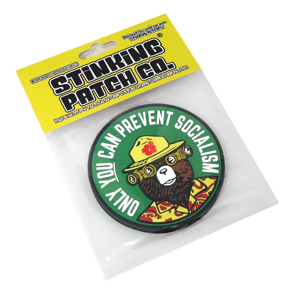 Only You Can Prevent Socialism Bear Parody PVC Hook and Loop Patch