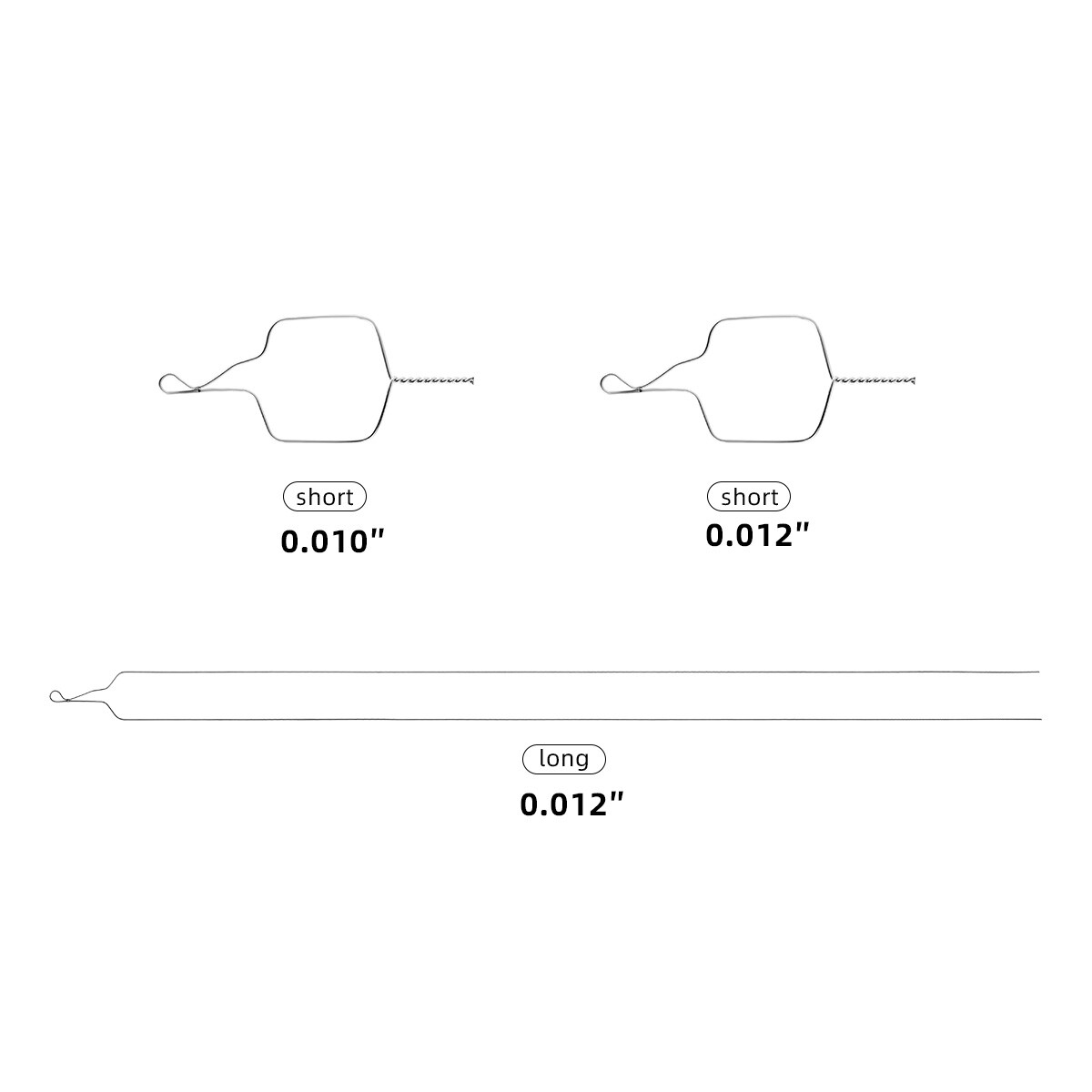 Alambre de Ortodoncia Dental Preformado Ligadura Ataduras Acero Larga Corta Tors